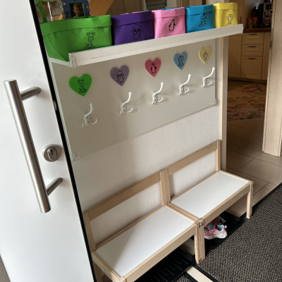 Die Garderobe der Tageskinder